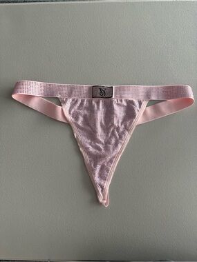 Light Pink Victoria’s Secret thong with rhinestones